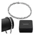 Pulseira Aço Inox Masculino Peruano Prata B-78 Bracelete Diâmetro 21 Cm