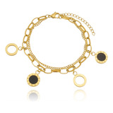 Pulseira Aco Inoxidavel Folheada