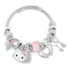 Pulseira Aço Inoxidável Hello Kitty Charm Feminina 18cm