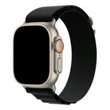Pulseira Alpine Para Apple Watch Ultra 49mm 45mm 44mm 42mm De Larguras Feita Em Nylon Elastano Fivela g hook Loop Cor Preto Comprimento Total 21