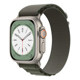 Pulseira Alpine Tecido Para Apple Watch Ultra 49mm 45mm 44m Cor Verde Largura 21