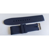 Pulseira Alternativa Náutica 22mm Silicone Azul Encaixe Curv