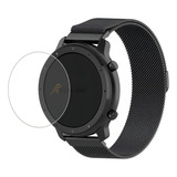 Pulseira Amazfit Gtr 47mm E Pelicula De Vidro Temperado Cor Preto Largura 22 Mm