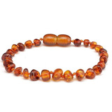 Pulseira Ambar Barroque Cognac 14cm bebê Ambar Baby Care