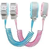 Pulseira Antiperda 2 5 M Coleira De Pulso Infantil Socub Para Crianças Com Trava De Chave Pacote Com 2 Rosa E Azul