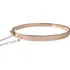 Pulseira Argola, Bracelete Algema Reta 10g 5mm Ouro 10k