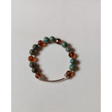 Pulseira Artesanal Jaspe Folheada