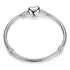 Pulseira Berloque Banhada A Prata Fecho Coracao 18cm
