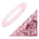 Pulseira Bolinha Quartzo Rosa