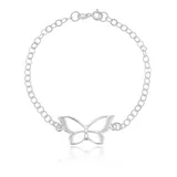 Pulseira Borboleta Prata 925