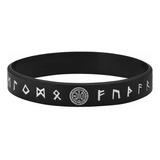 Pulseira Borracha Viking Runas