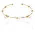 Pulseira Bracelete Argola Pérola Natural Em Ouro 18k Maciço 