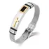 Pulseira Bracelete Banhada Ouro Cruz Aço Inox 