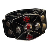 Pulseira Bracelete Caveira Strass