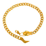 Pulseira Bracelete Cobra Feminino Banhado Ouro