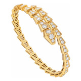 Pulseira Bracelete Cobra Folheado