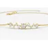 Pulseira Bracelete Corrente Feminina De Ouro18k 9 Diamantes 