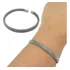Pulseira Bracelete De Prata De Aço Inox De Moda Ajustável