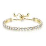 Pulseira Bracelete Dourada Pedra