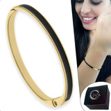 Pulseira Bracelete Dourado Preto