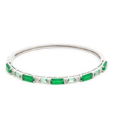 Pulseira Bracelete Esmeralda Zirconia
