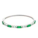 Pulseira Bracelete Esmeralda Zirconia