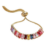 Pulseira Bracelete Feminino Folheado