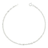 Pulseira Bracelete Feminino Prata 18cm Modelo