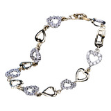 Pulseira Bracelete Folheada Ouro