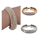 Pulseira Bracelete Folheado Ouro
