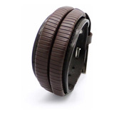 Pulseira Bracelete Masculino Couro