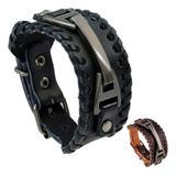Pulseira Bracelete Metal Couro Legítimo Masculino Cowboy Hip Comprimento 0 Cm Cor Preta Diâmetro 0 Cm