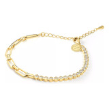 Pulseira Bracelete Ouro Prata