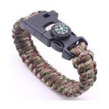 Pulseira Bracelete Paracord Masculino Tático Militar 6x1