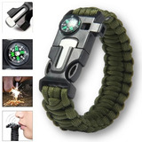 Pulseira Bracelete Paracord Masculino Tático Militar 6x1