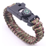 Pulseira Bracelete Paracord Masculino Tático Militar 6x1
