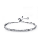 Pulseira Bracelete Prata Com