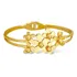 Pulseira Bracelete Punho Ramos Flores Aço Inoxidável 316l