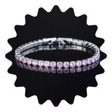 Pulseira Bracelete Riviera Color 4 Mm Brilhante Fashion Luxo