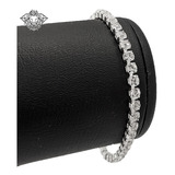 Pulseira Bracelete Riviera Prateada Brilhante Fashion Luxo