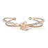 Pulseira Bracelete Rose Borboleta Pedras Ajustável Grife