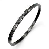 PULSEIRA BRACELETE UNISSEX COM ORAÇÃO PAI NOSSO AÇO JROMERO ARTIGOS COR PRETO