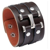 Pulseira Bracelete Vintage Couro