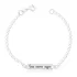 Pulseira Chapa Infantil Moldura Com Nome Prata 925