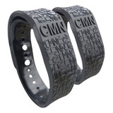 Pulseira Cmn Preta Magnética De Silicone Modelo Colmeia 2 Un