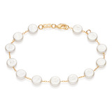 Pulseira Com Pérolas Sintéticas 18k Pérola 552113 Rommanel