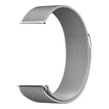 Pulseira Compatível Com Smartwatch Apple Watch Magnética Cor Prata 42 Ao 49mm