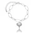 Pulseira Coração Com Zirconia - Banho Prata 925 Ou Ouro 18k