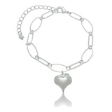 Pulseira Coracao Com Zirconia