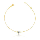Pulseira Coracao Ouro 18k